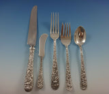 Repousse by Kirk Sterling Silver Flatware Set For 8 Service 43 Pieces