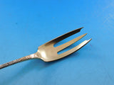 Hammered and Applied by D&H Sterling Silver Cocktail Fork 3 7/8" w/ Gold Grapes