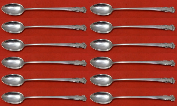 English Shell by Lunt Sterling Silver Iced Tea Spoon Set 12 pieces 7 1/2"