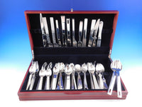 Designer Mixed Stainless Steel Flatware Set #1 Service 62 Pieces Modern Unused