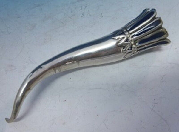 Silverplate Tussie Mussie Posey Posy Holder with Dark Blue Enamel (#J1261)