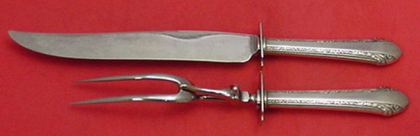 Chased Romantique by Alvin Sterling Silver Roast Carving Set 2pc Vintage