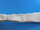 Lap Over Edge Acid Etched Tiffany Sterling Silver Fish Knife 2 Fish Weeds 7 7/8"