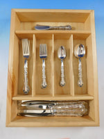 French Scroll by Alvin Sterling Silver Flatware Set Service 36 pieces Dinner