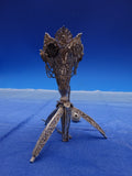 Silver Handmade Filigree Tripod Tussie Mussie Posey Posy Holder (#J1231)