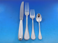 Perles by Christofle Silverplate Flatware Service 12 Set 98 pcs Dinner Unused