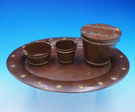 Mixed Metals Copper Brass Smoking Set 4pc Bucket Pail Arts and Crafts (#3557)