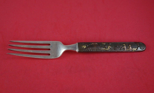 Kozuka by Tiffany and Co Sterling Copper Bronze Dinner Fork People and Mountain