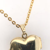 14k Yellow Gold Heart Locket with Cable Chain 18.5" and Toggle Clasp (#J7184)