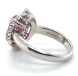 Platinum 1.62 Carat Genuine Natural Ruby Ring with .98cttw of Diamonds (#J6909)