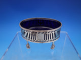Georgian English Sterling Silver Salt Cellar Master w/Cobalt Glass Liner (#6937)