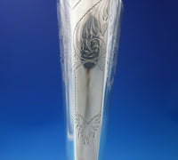 Bright-Cut AC Sterling Silver Candlestick Pair 12" x 5 1/2" 13.4 ozt. (#5765)