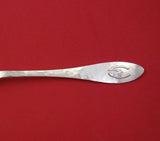 Antique Hammered by Shreve Sterling Silver Fish Fork w/ Applied Mono "W" 7 1/4"