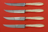 Leonore by Manchester Sterling Silver Steak Knife Set 4pc HHWS Custom 8 1/2"