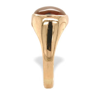 14k Yellow Gold Men's Genuine Natural Agate Ring Size 6.75 Jewelry (#J7244)