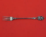 Wallace Sterling Silver Cocktail Fork w/  Violet Motif Pierced Handle #80 5 5/8"