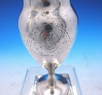 Early Sterling Silver Milk Pitcher / Syrup Pitcher Bright-Cut Beaded (#3828)