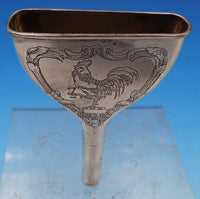 Wm Kerr Sterling Silver Wine Funnel Rooster Holding Glass #53 4.75" (#8385)