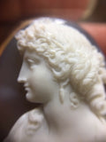 Fine 18k High Relief Genuine Natural Stone Cameo Pin (#J3568)