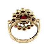 Genuine Natural Bohemian Garnet Ring with 10k Gold Shank Size 7 (#J6988)