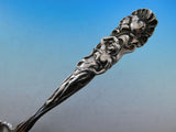 Raphael by Alvin Sterling Silver Tomato Server Pierced with Poppy Flower 8 1/4"