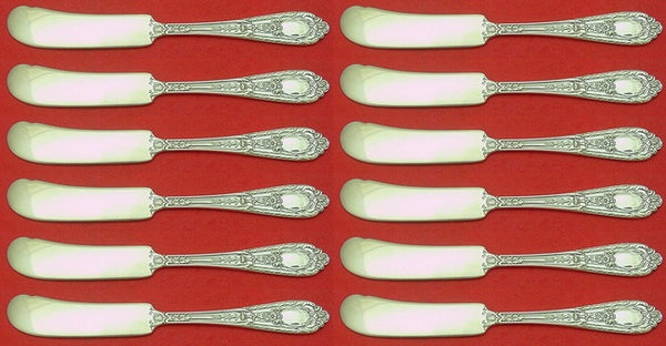 Fontaine by International Sterling Silver Butter Spreader flat handle Set 12 pcs
