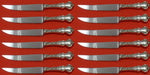 Du Barry by International Sterling Silver Steak Knife Custom Set 12 pcs 8 1/2"