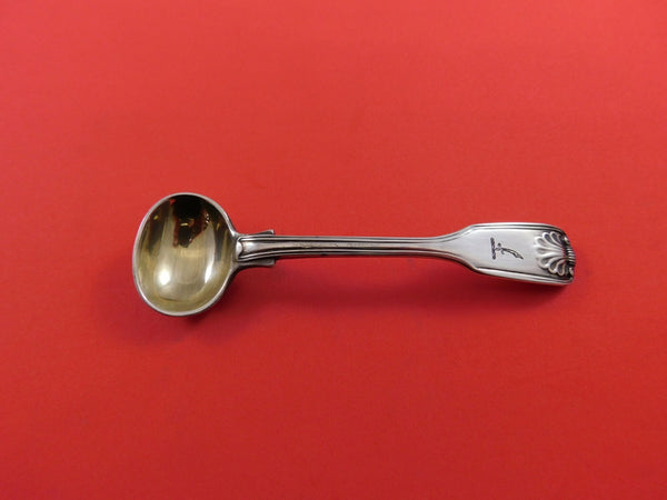 English Sterling Silver Salt Spoon Master 4 1/4" GW Engraved London 1828