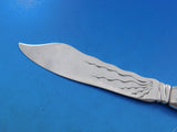 Lap Over Edge Acid Etched Tiffany Sterling Silver Fish Knife Stingray Sea 7 7/8"