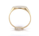 10k Yellow Gold Blank Rounded Square Signet Ring Men's Jewelry Size 6 (#J6415)