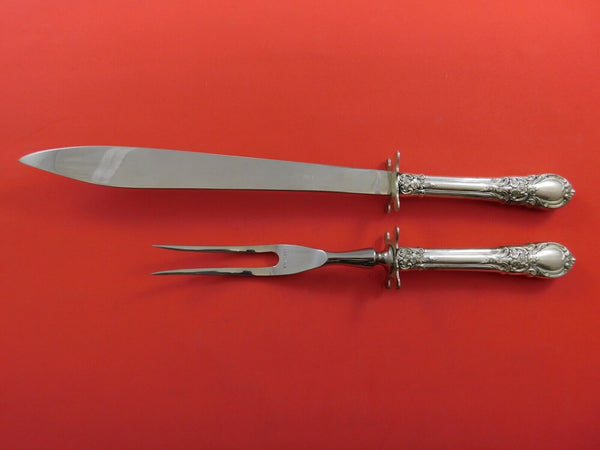 American Victorian by Lunt Sterling Silver Steak Carving Set 2pc HH WS Vintage