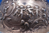 Louis XV Sterling Silver Powder Puff Vanity Base Cupids c1890 Rare Huge (#8376)
