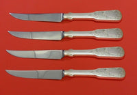 Sixteen Ninety Engraved by Towle Sterling Silver Steak Knife Set 4pc Custom