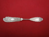Coin Silver by Unknown Maker Master Butter Flat Handle Engine Turned 6 3/4"