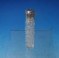 Sterling Silver and Cut Crystal Perfume Bottle c.1920 4 1/4" (#5381)