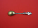 Irian by Wallace Sterling Silver Chocolate Spoon Gold Washed 4" Figural