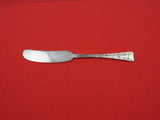 Lap Over Edge Acid Etched by Tiffany Sterling Butter Spreader FH 6" Plum Blossom