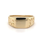 14k Yellow Gold Blank Signet Ring Jewelry (#J5770)