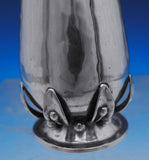Arts and Crafts Sterling Silver Pepper Shaker Large #98 w/ Leaves Beads (#8928)
