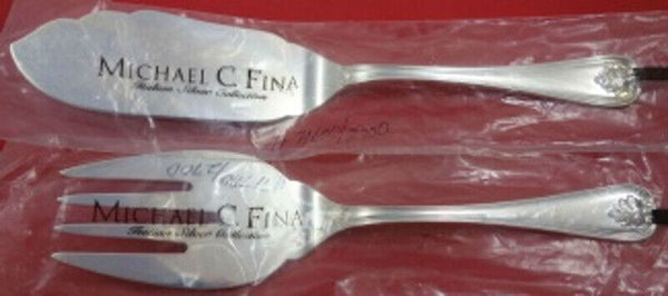 Foglia aka Leaf by Schiavon Italy Sterling Silver Fish Serving Set 2pc New