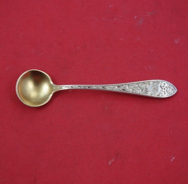 Colonial B Engraved by Whiting Sterling Silver Salt Spoon master  GW 3 1/2"