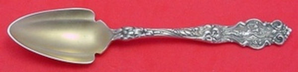 Irian by Wallace Sterling Silver Grapefruit Spoon Gold Washed Fluted Orig 6"