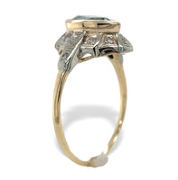 14k Gold 1.33ct Marquise Genuine Natural Aquamarine and Diamond Ring (#J7204)