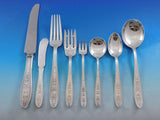 Wedgwood by International Sterling Silver Flatware Service Dinner 107 pcs N Mono