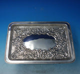 Joseph Gloster English Victorian Sterling Silver Tray Rectangular Chased #6289