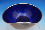 Elsa Peretti by Tiffany and Co Sterling Silver Thumbprint Bowl Blue (#8552)