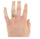 10k Yellow Gold Victorian Garnet and Seed Pearl Ring (#J4695)
