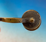 Victorian Brass Skirt Lifter with Geometric Design 6 1/4
