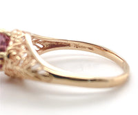 14k Yellow Gold Filigree 1.32 Carat Pink Genuine Natural Spinel Ring (#J7196)