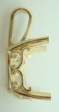 14K Gold Carved Agate Initial Pendant - Various Shapes Personalized New (#J2155)